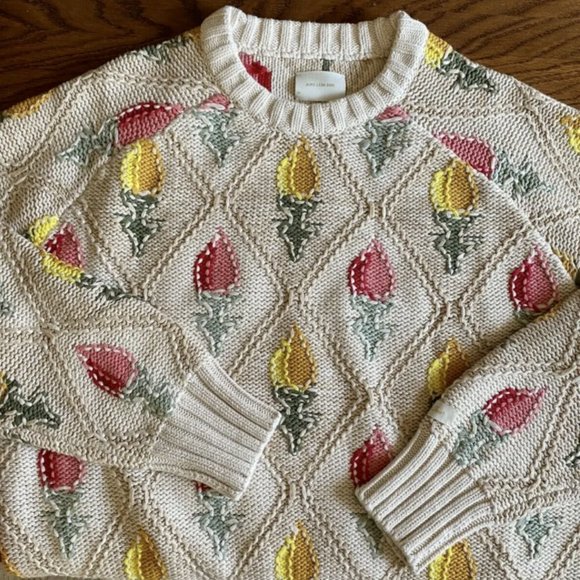 Aime Leon Dore SWEATERS Floral Knit Sweater size medium - Picture 2 of 9